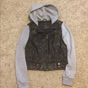 Rue21 Brown/gray faux leather jacket